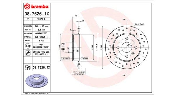 MAGNETI MARELLI Bremžu diski 360406038902